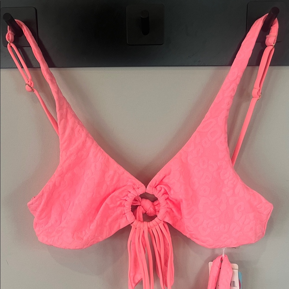 Beach Bunny Neon Pink Bikini Top